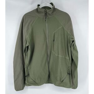 Lululemon Fleece Hiking ZipUp Olive Green Water Repellent M3DRPS Men Size Medium
